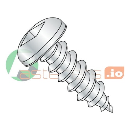 Newport Fasteners Self-Drilling Screw, #12 x 1 in, Zinc Plated Steel Pan Head Square Drive, 4000 PK 751449